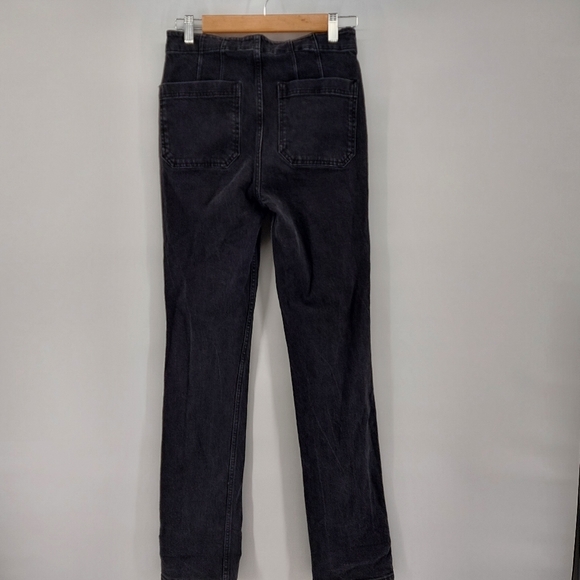 Reformation Elsie Mojave Straight Leg Jeans Exposed button fly and patch pockets - Picture 8 of 10